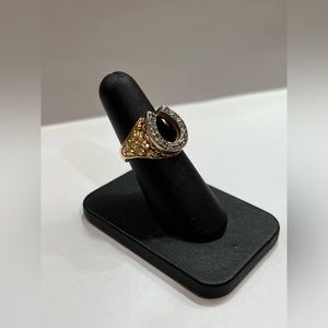 14k gold fashion horseshoe diamond ring